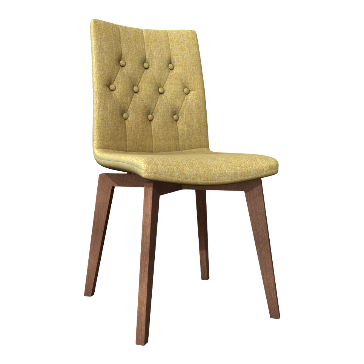 European-style modern green fabric pea chair with backrest