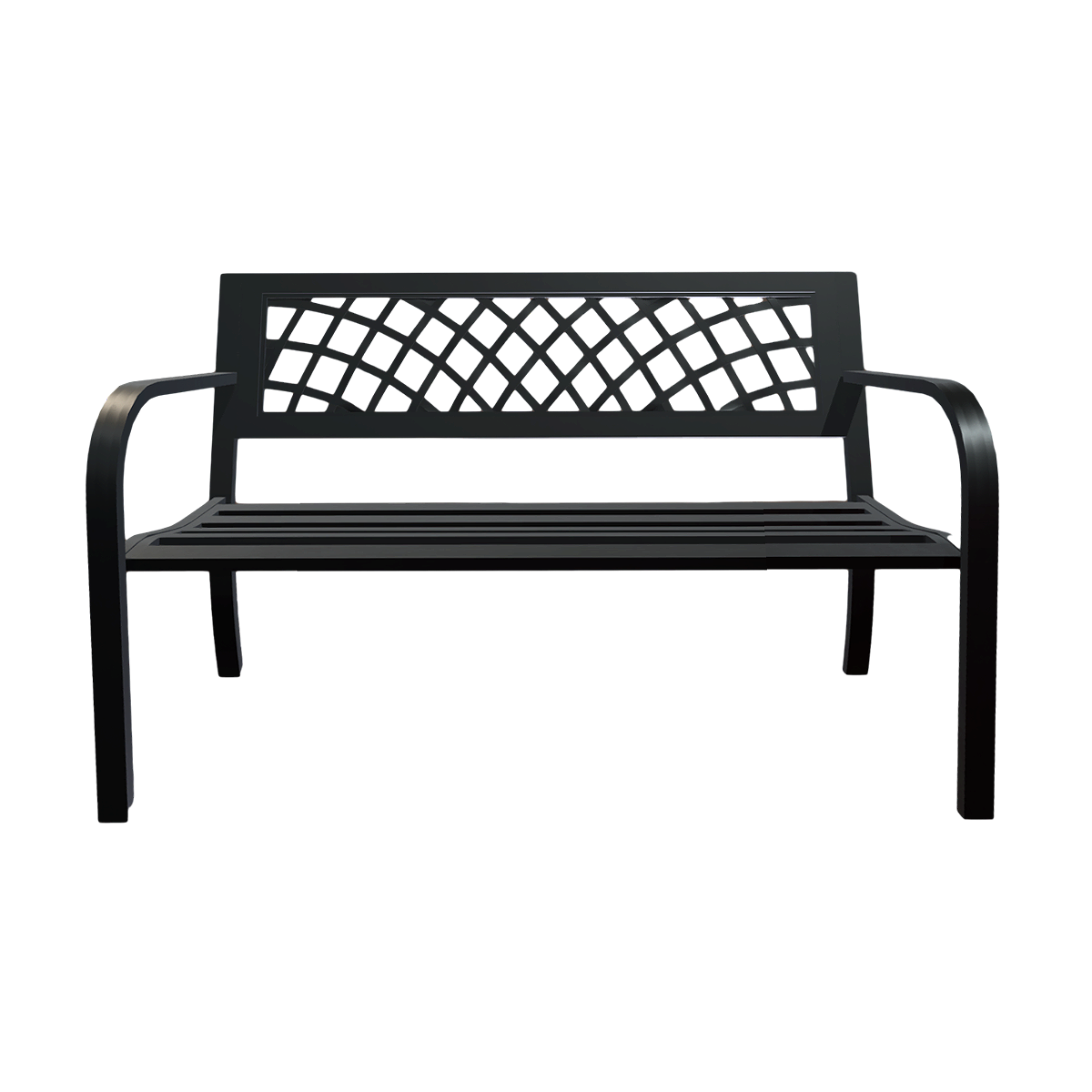 American City Metallic Lacquer Black Park Bench