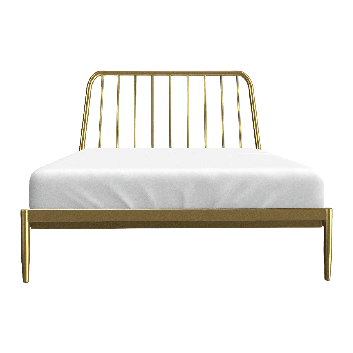 European-style Minimalist Polished Brass Homestay Double Bed