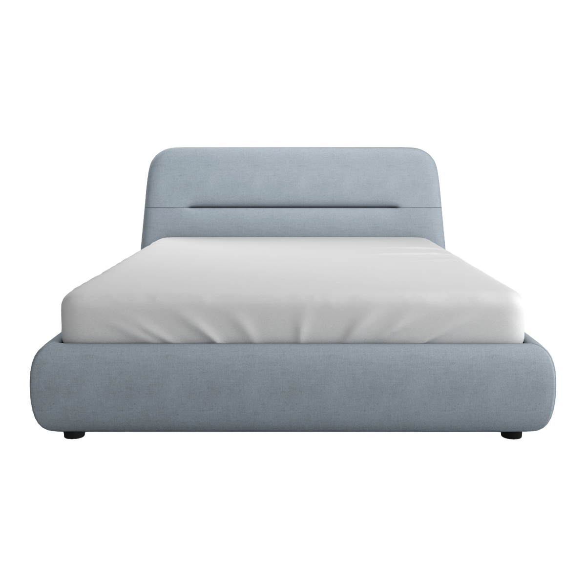 Italian Modern Bedroom Fabric Backrest Double Bed