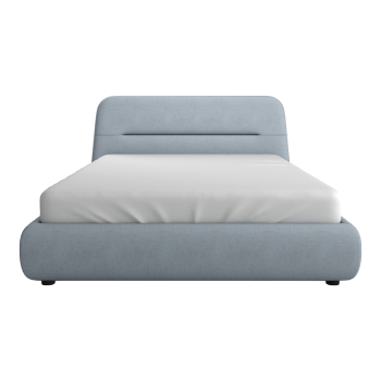 Italian Modern Bedroom Fabric Backrest Double Bed