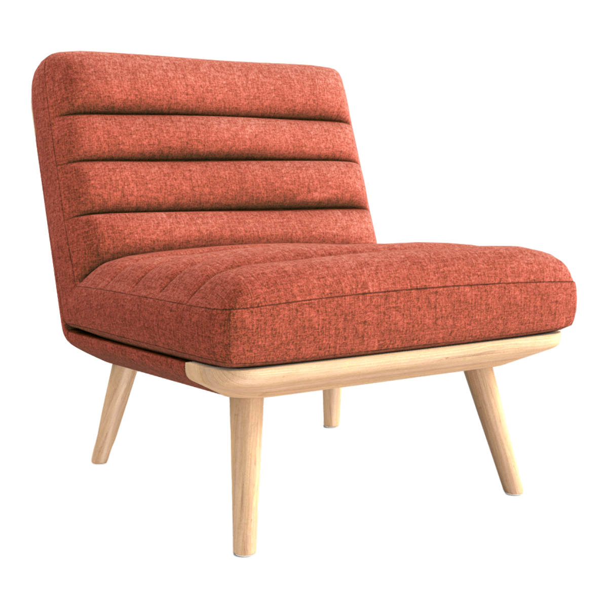 European-style fashion dusk red velvet bevel cushion chair