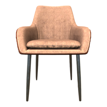 80 s American Retro Brown Leather Armchair