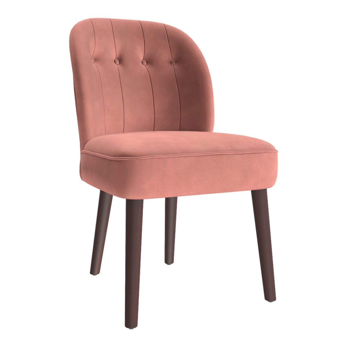 French Style Light Luxury Pink Velvet Backrest Cushion Chair