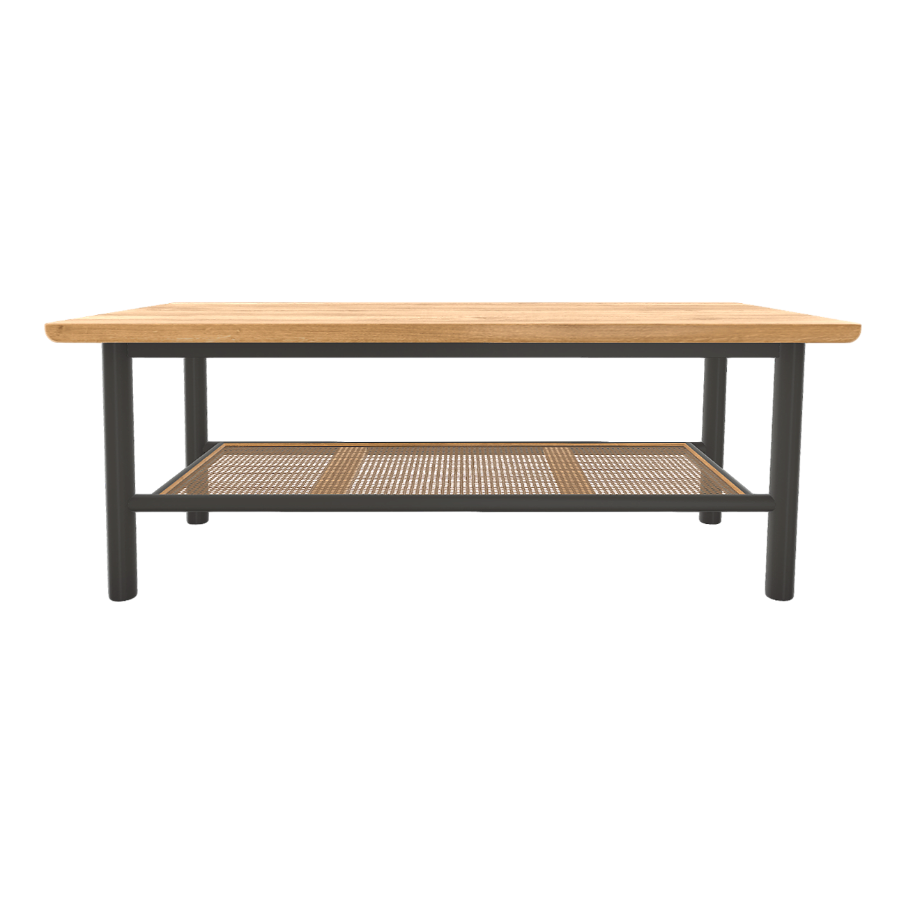 European-style modern oak double-layer coffee low table