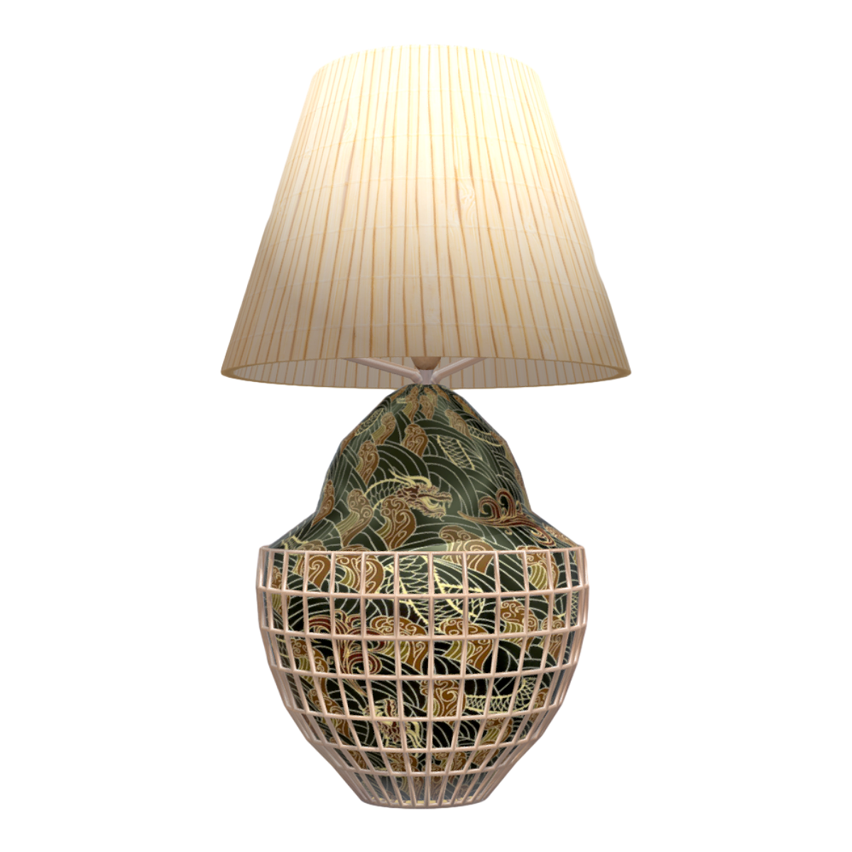 Chinese Style National Style Pattern Bedside Table Lamp