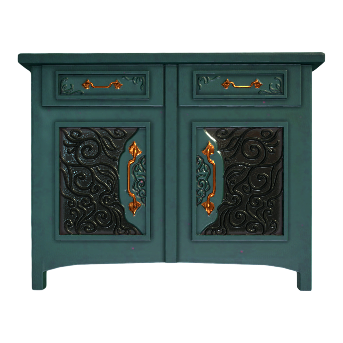 19th Century British Victorian Vintage Ebony Cabinets