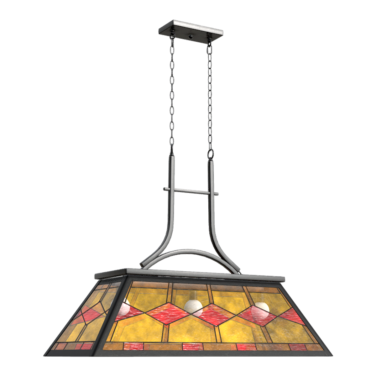 Retro Style Billiards Club Hanging Stained Glass Lamps