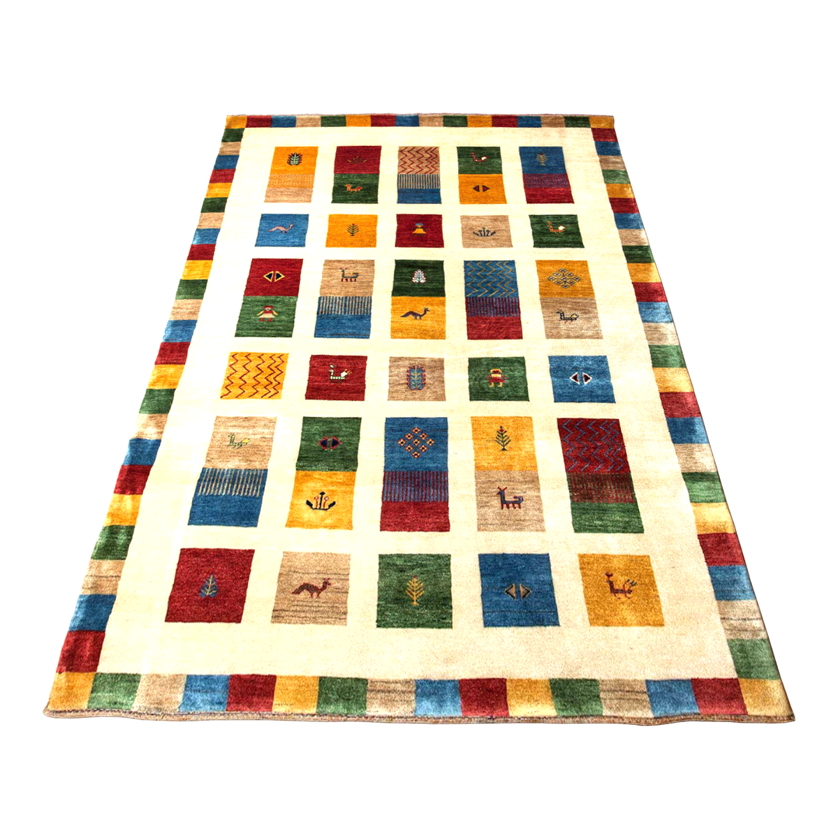 Persian Bohemian Patchwork Wool Carpet