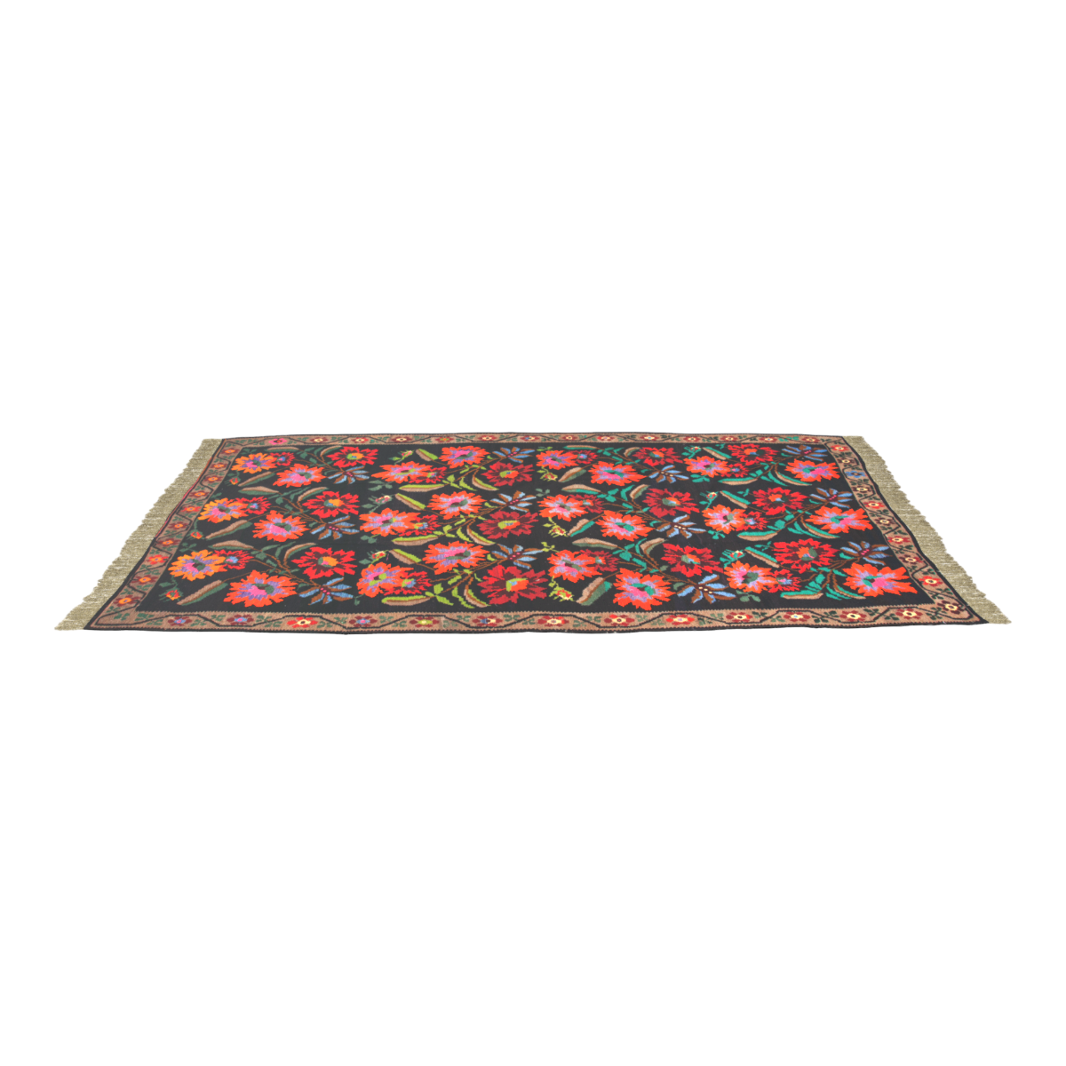 Persian Bohemian Patchwork Wool Carpet