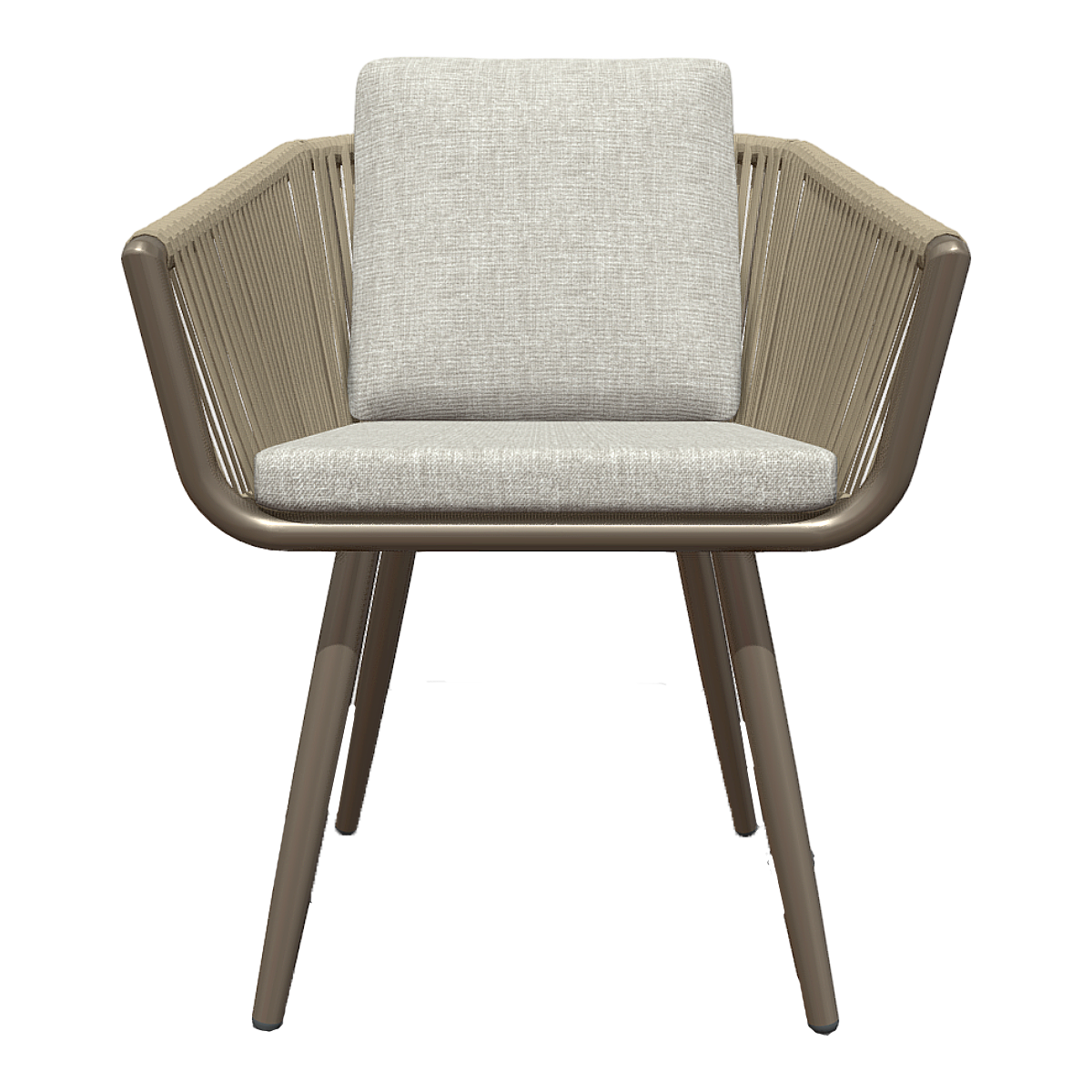 Nordic creative design thread woven fabric armrest chair