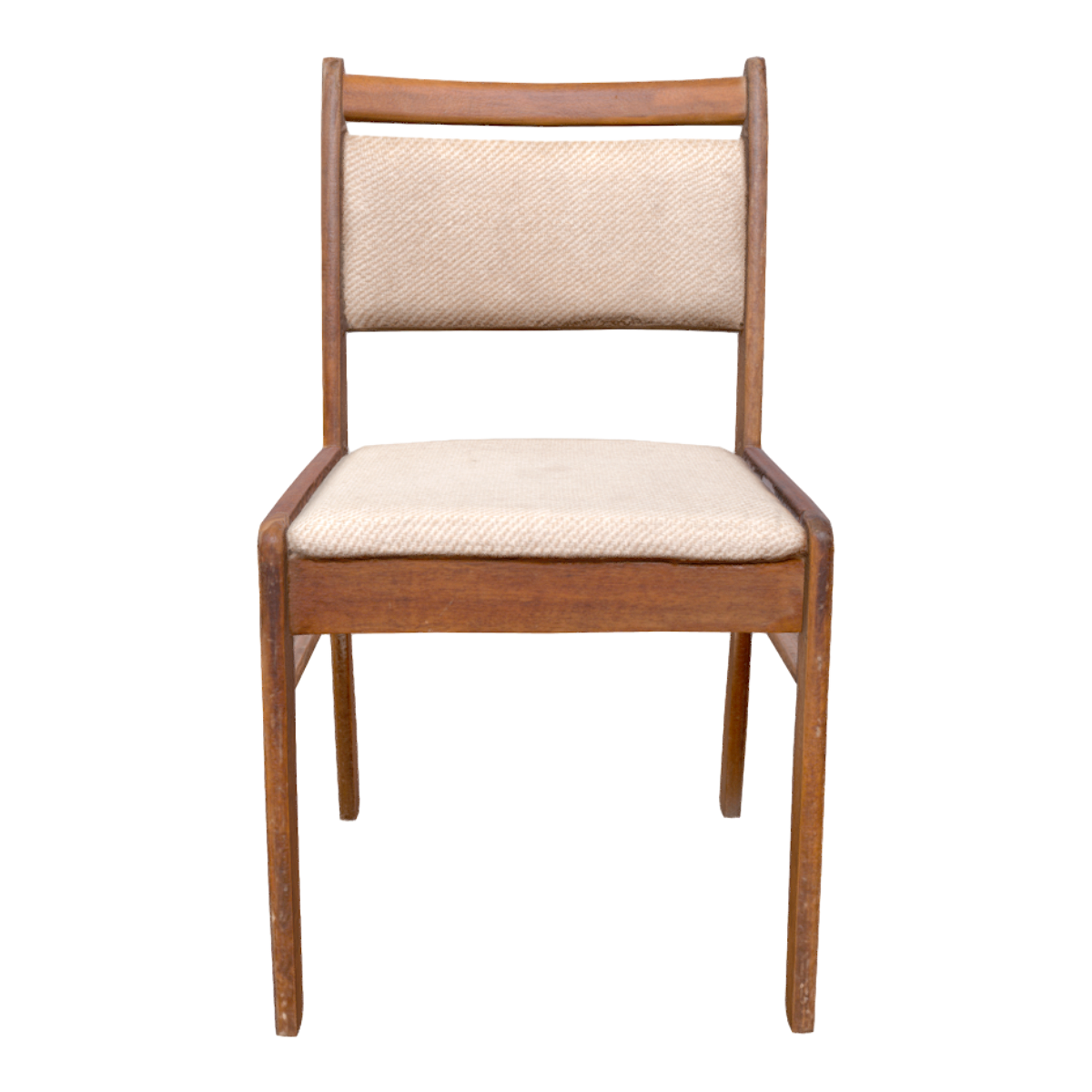 Chinese Style Classic Walnut Fabric Backrest Cushion Dining Chair