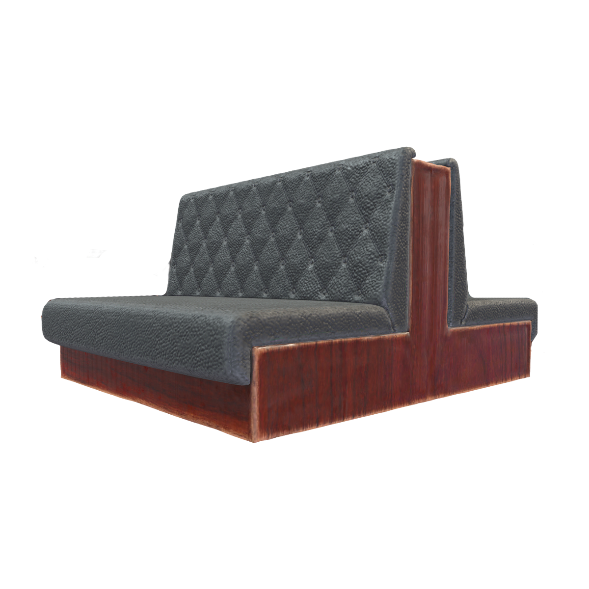 American Style Retro Style Restaurant Leather Double Seat Sofa