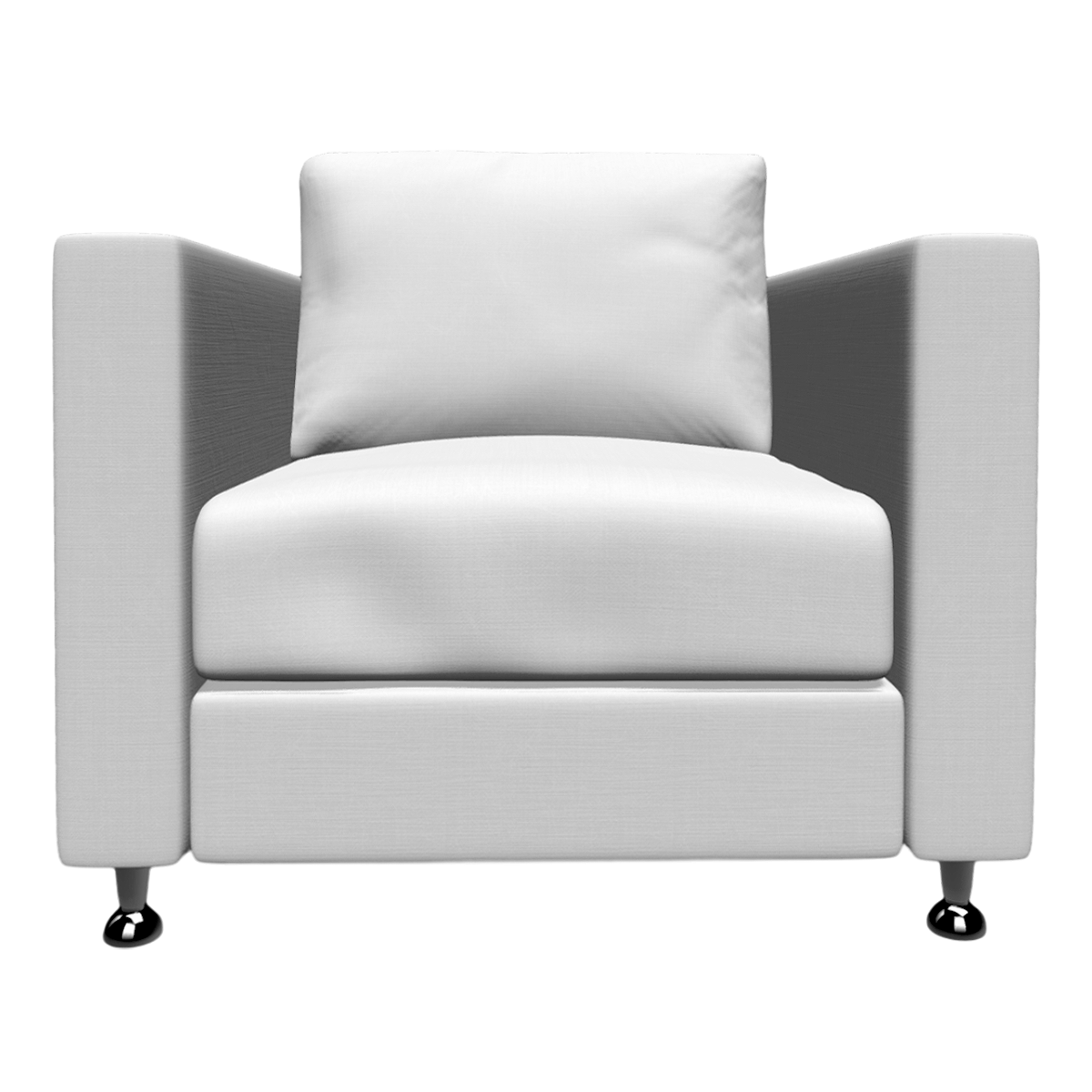 British style modern wind white velvet fabric single seat sofa