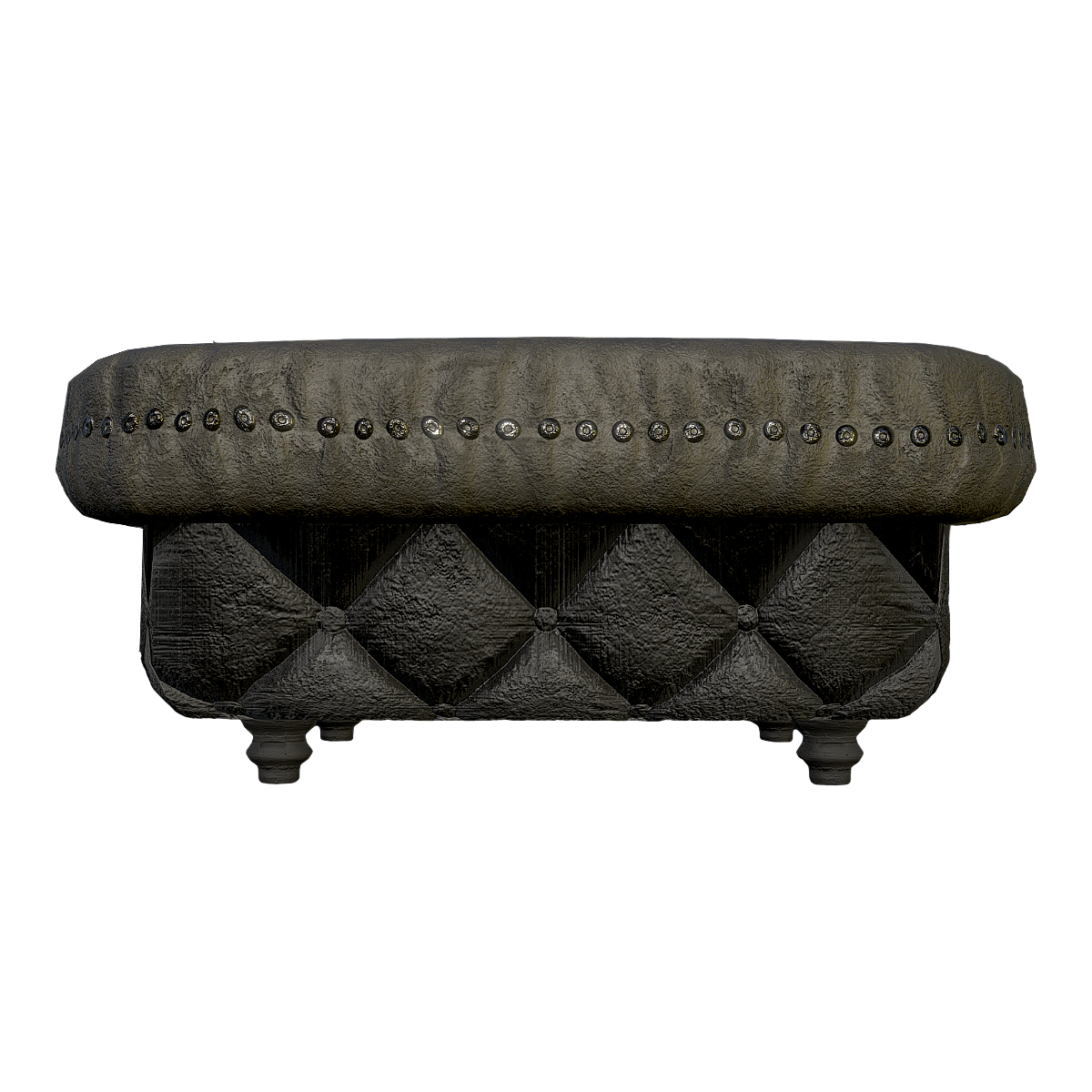 American Style Nostalgic Leather Buckle Low Stool