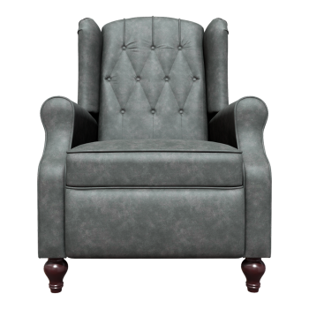 American Style Retro Leather Buckle-style Sofa Chair