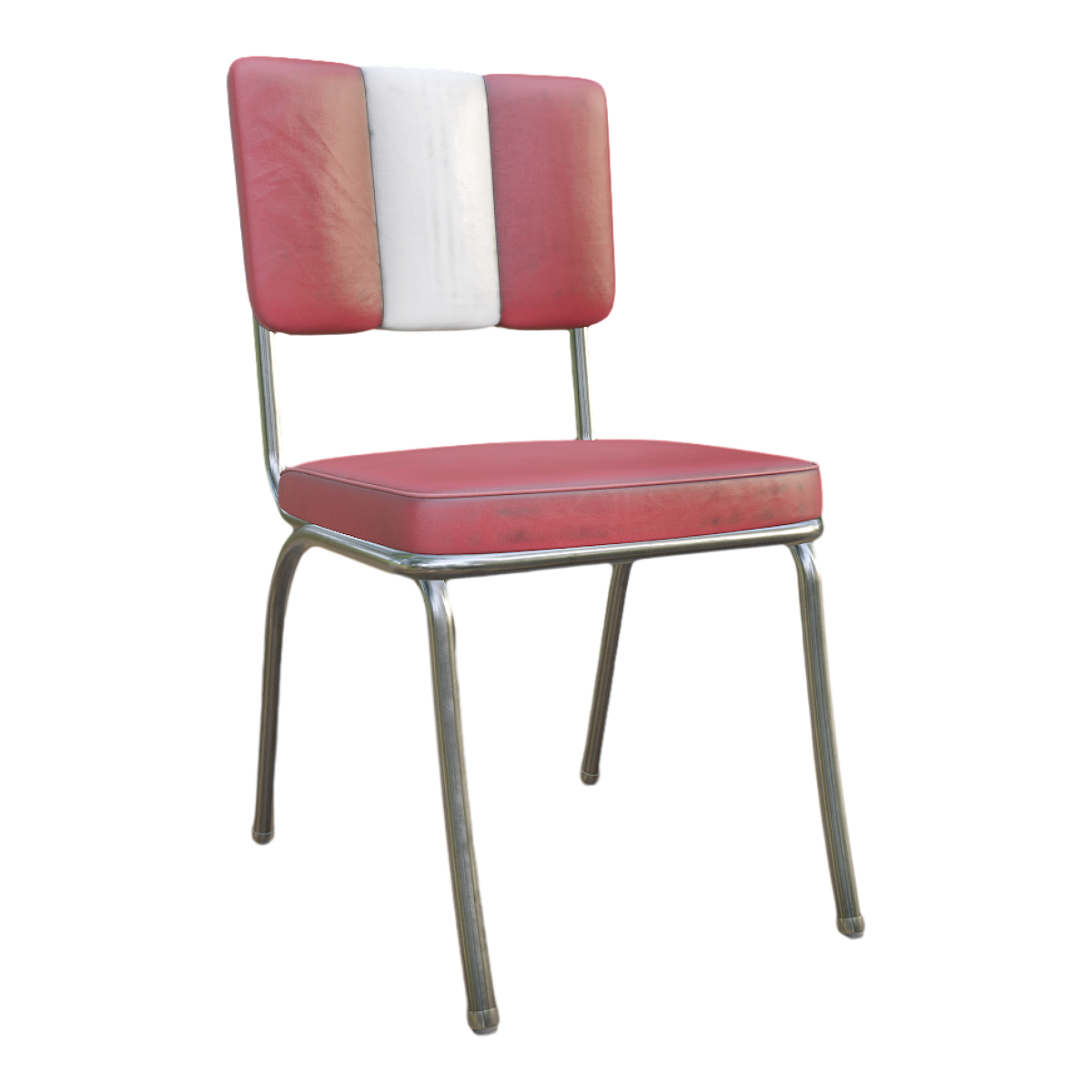 American Style Nostalgic Style Leather Backrest Dining Chair