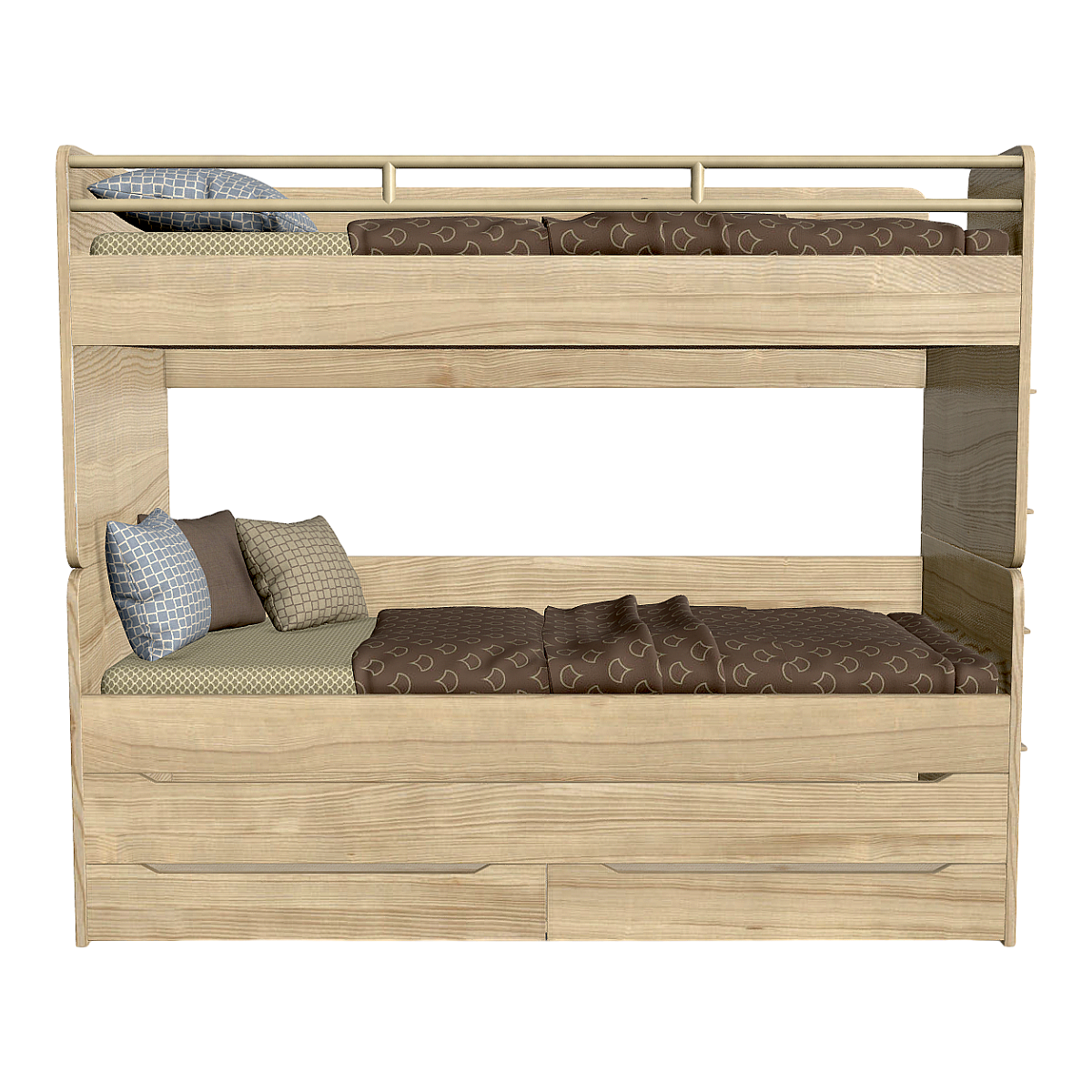 Modern Wind University Dormitory Ash Double Bed