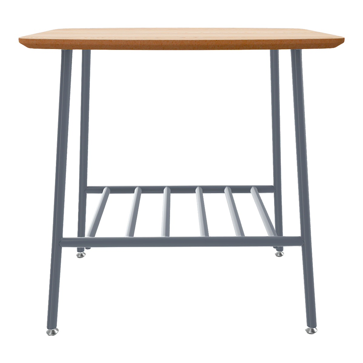 Nordic Style Simple Style Ash Grey Wrought Iron Small Square Table