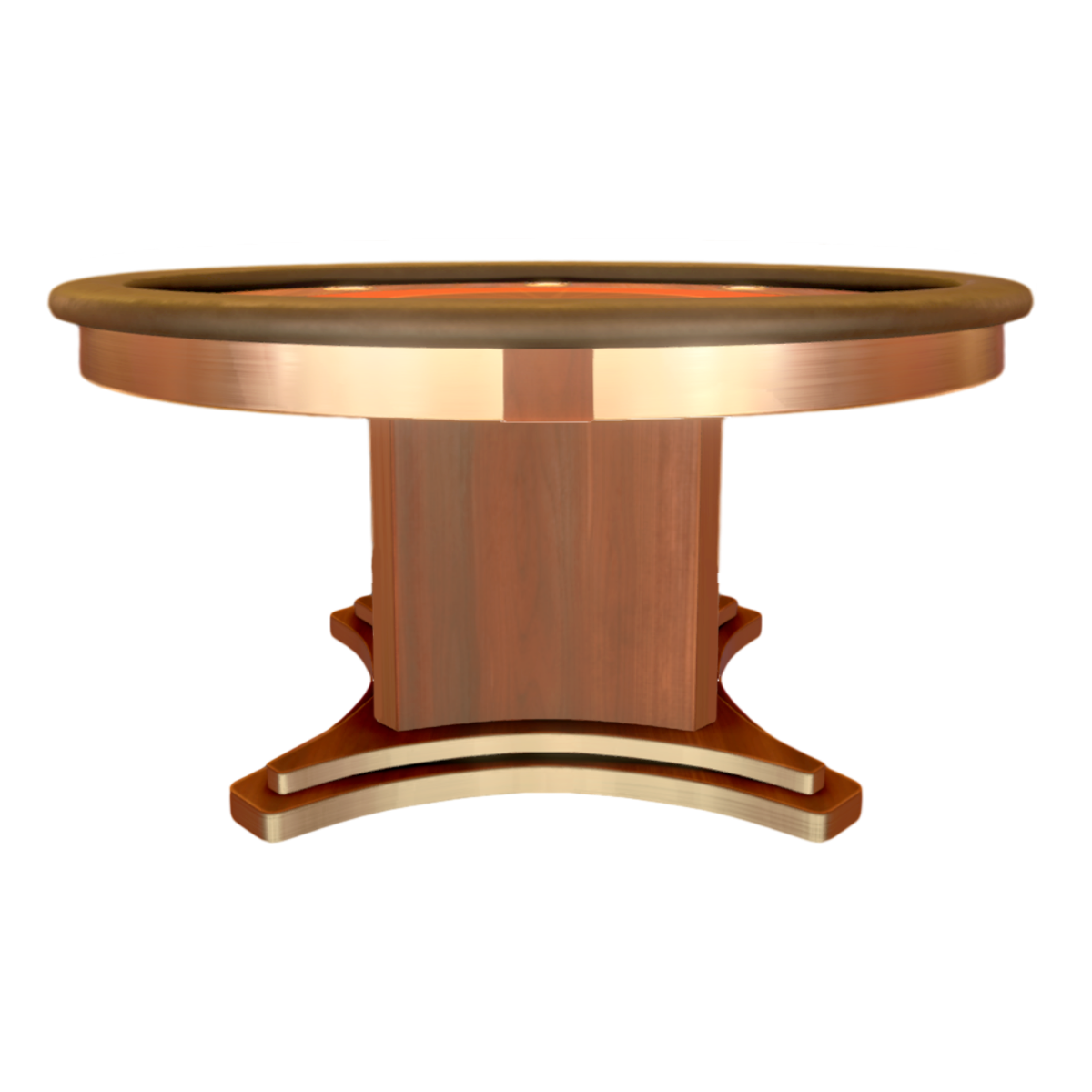 British Underground Club Red Round Poker Table