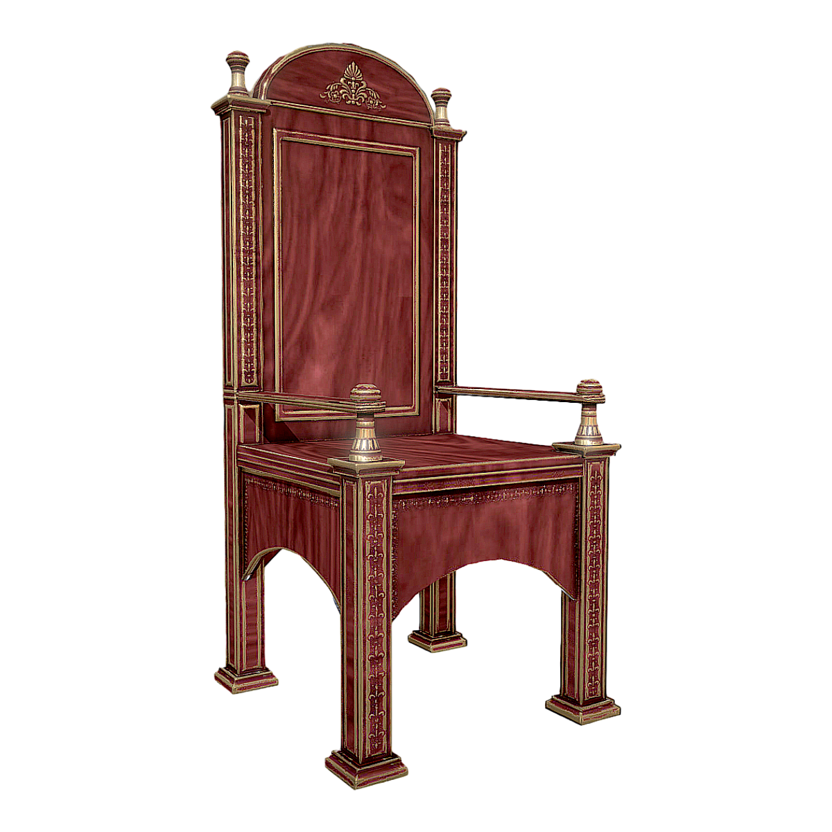 Fifteenth Century British Victorian Earl Noble Black Walnut Backrest Chair