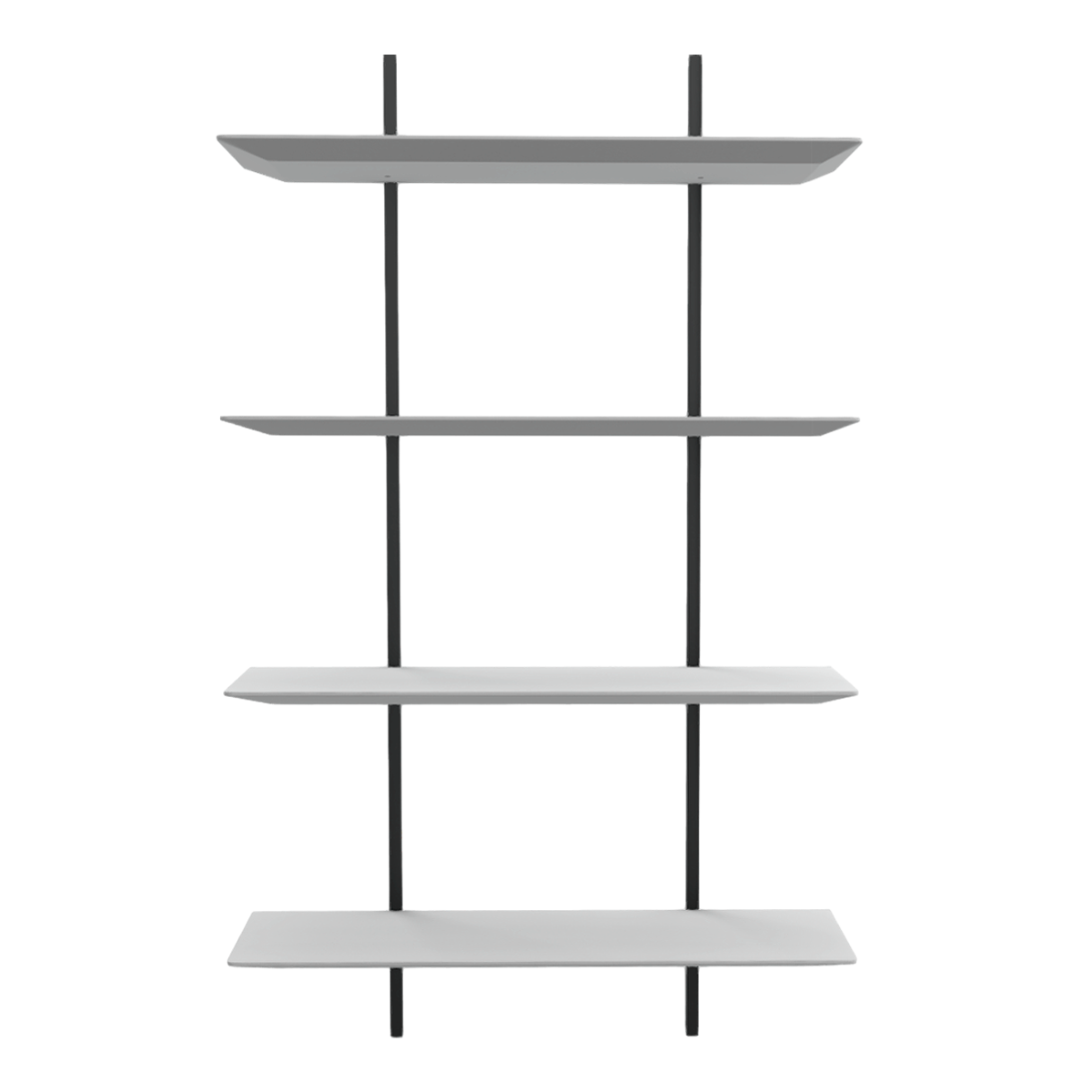 Simple light gray Frosted Four-layer Light Storage Rack
