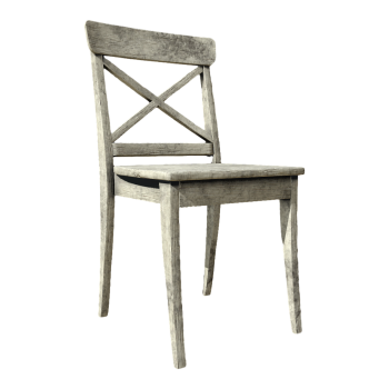 Nordic Country Style Old Birch Backrest Chair