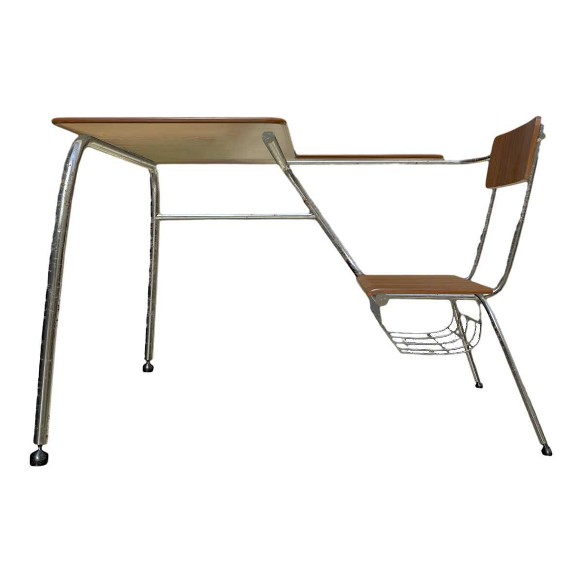 European-style modern Senior high school desk and chair integrated desk