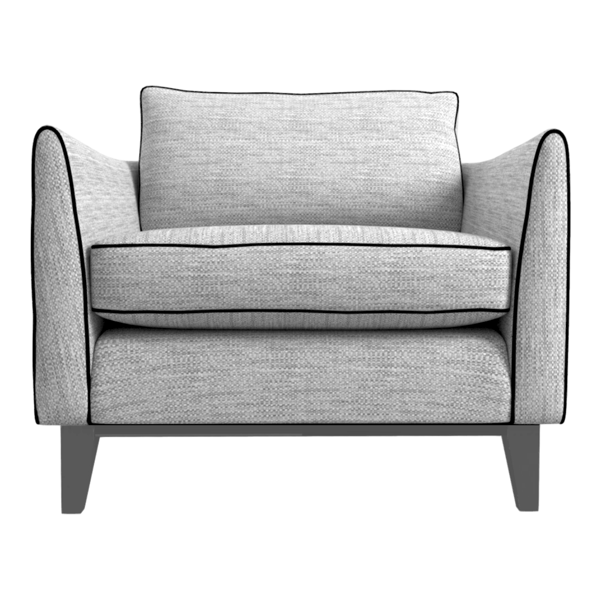 French fashion slate gray fabric single armrest sofa chair