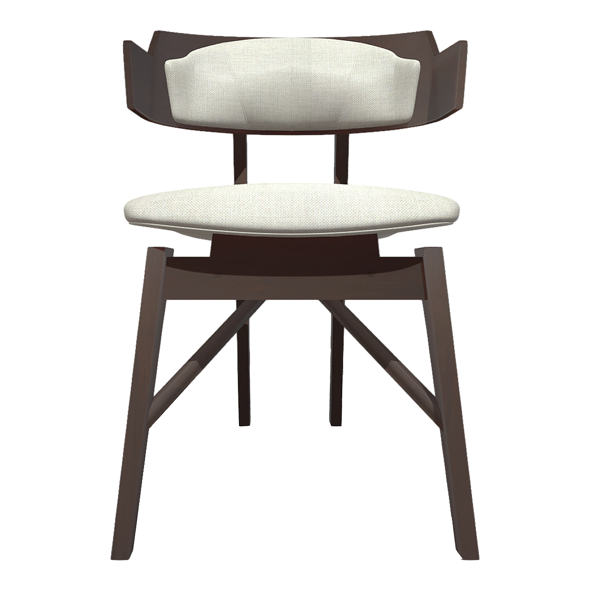 British Style Simple Black and White Wooden Cotton Cushion Backrest Chair