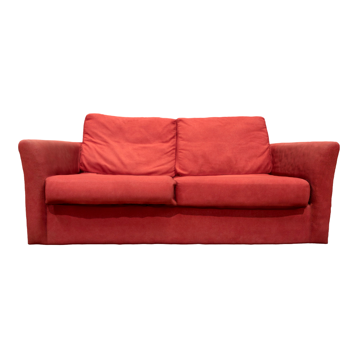 British Style Classic Rose Red Fabric Double Sofa