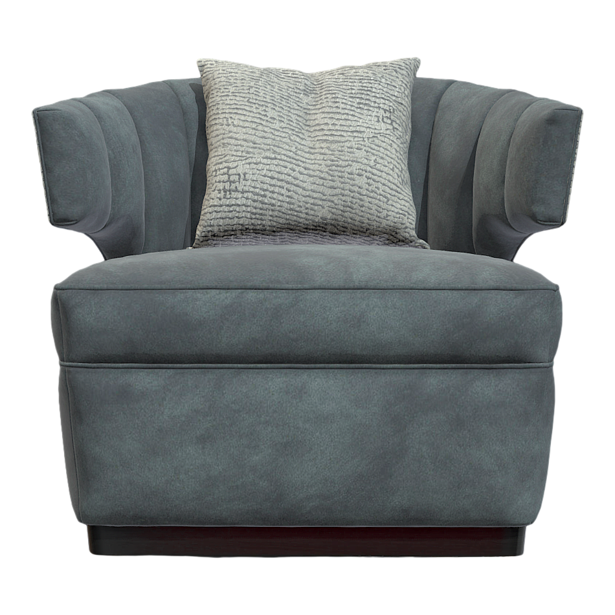 French Creative Design Cotton Velvet Fabric Armrest Sofa Chair