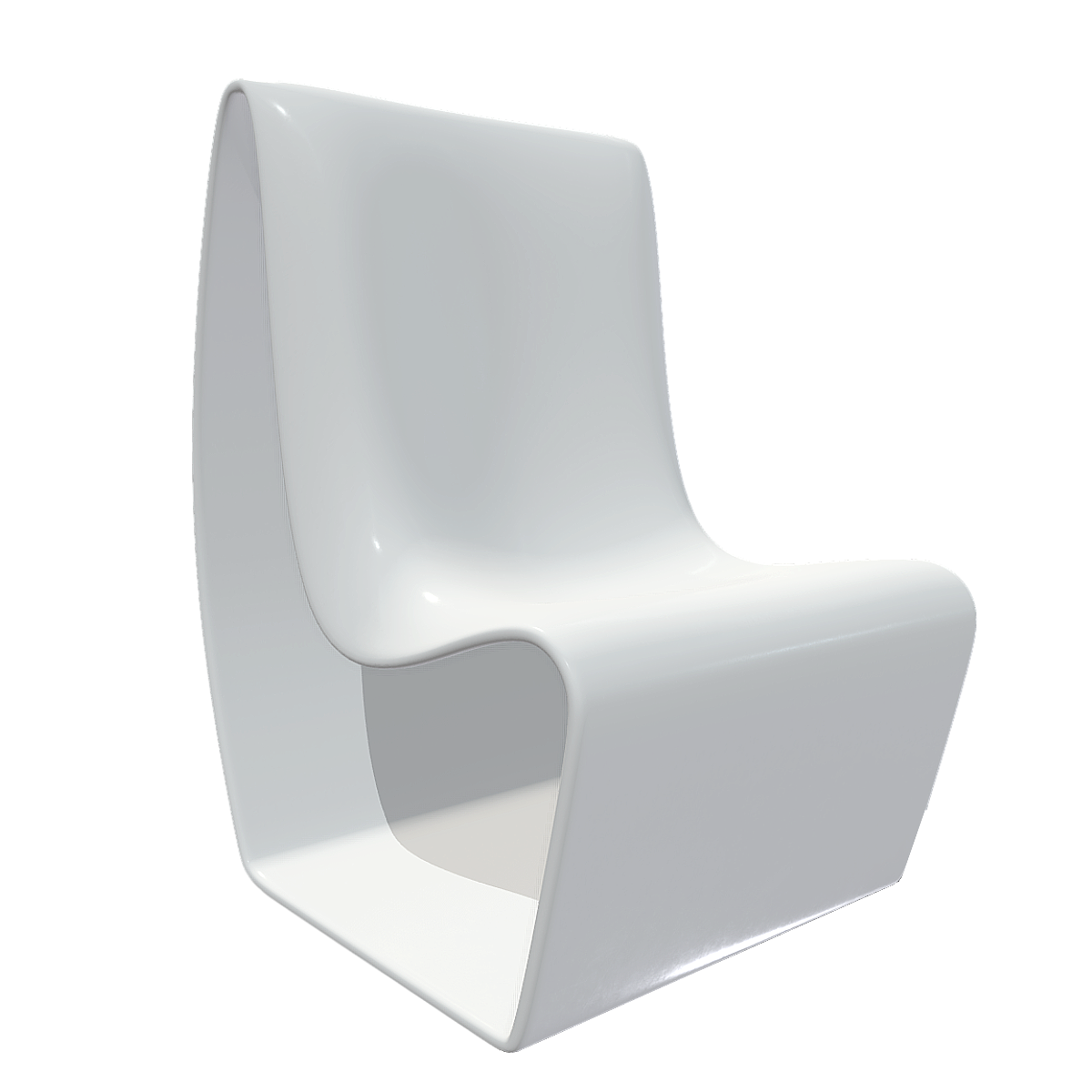 Nordic snow white future curve design modern chair