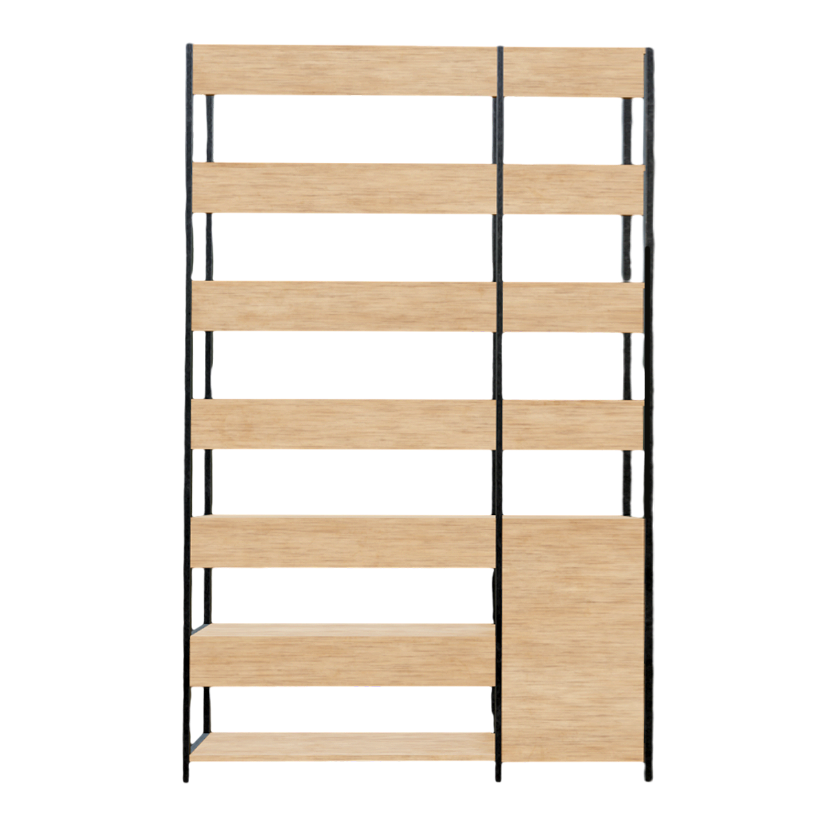 Nordic modern wind pine wooden warehouse multi-layer shelves