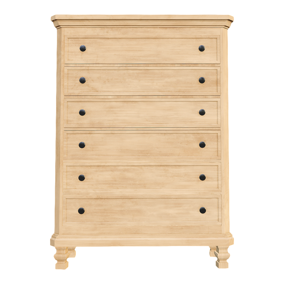 British Style Modern Style Floor-Standing Multi-Layer Drawer Cabinet in Ash Wood