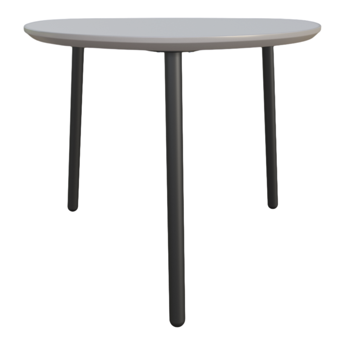 French minimalist modern style slate gray triangle table