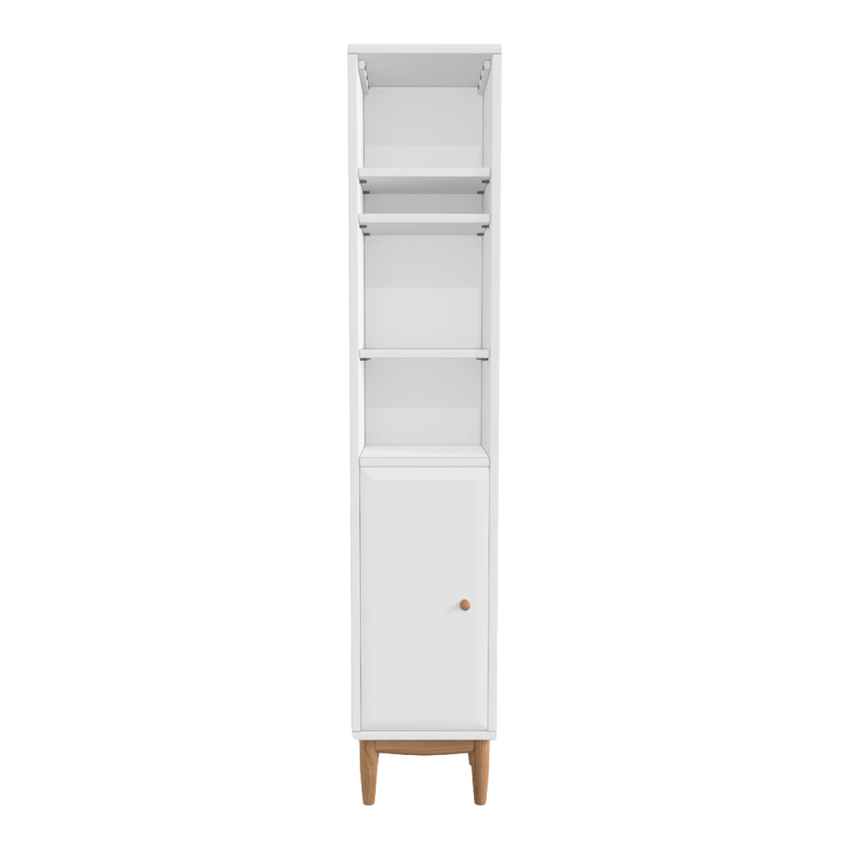 Italian Modern Snow White Oak Art Floor High Cabinet