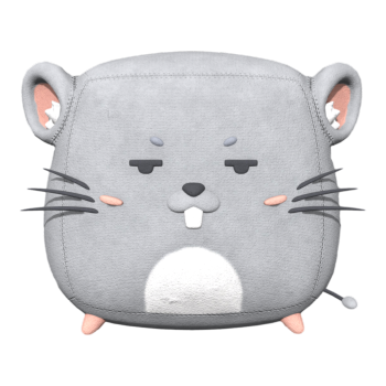 Large Cubic Plush Mouse Doll