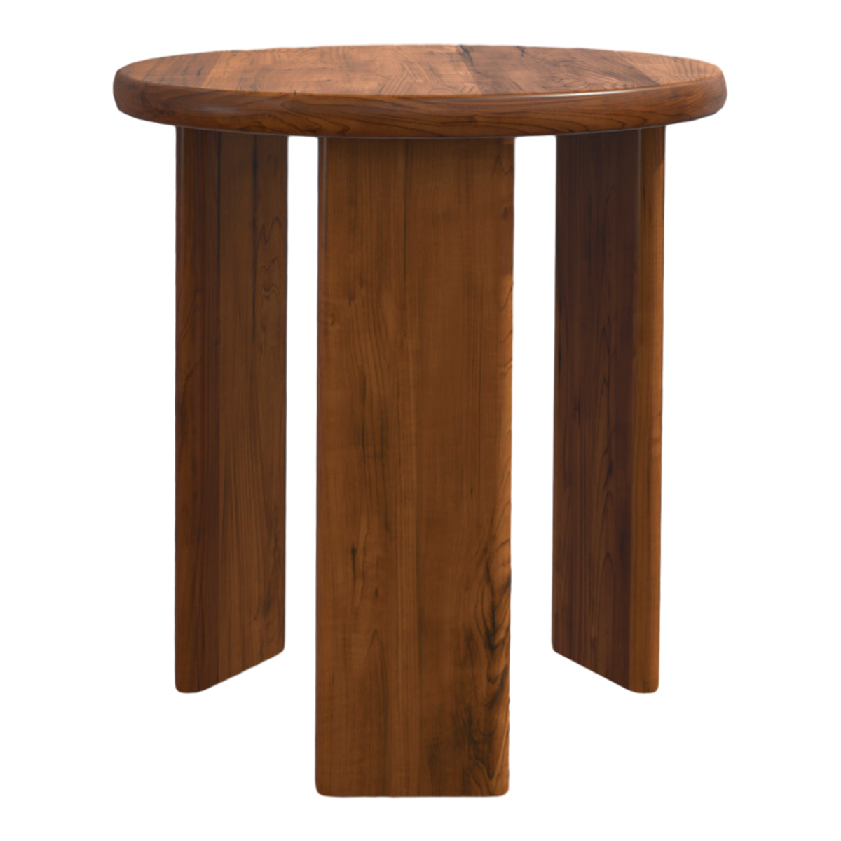 Nordic modern style walnut three-legged round stool