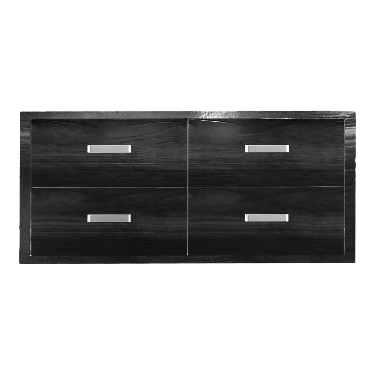 French Modern Ebony 4-drawer Floor-standing Low Cabinet