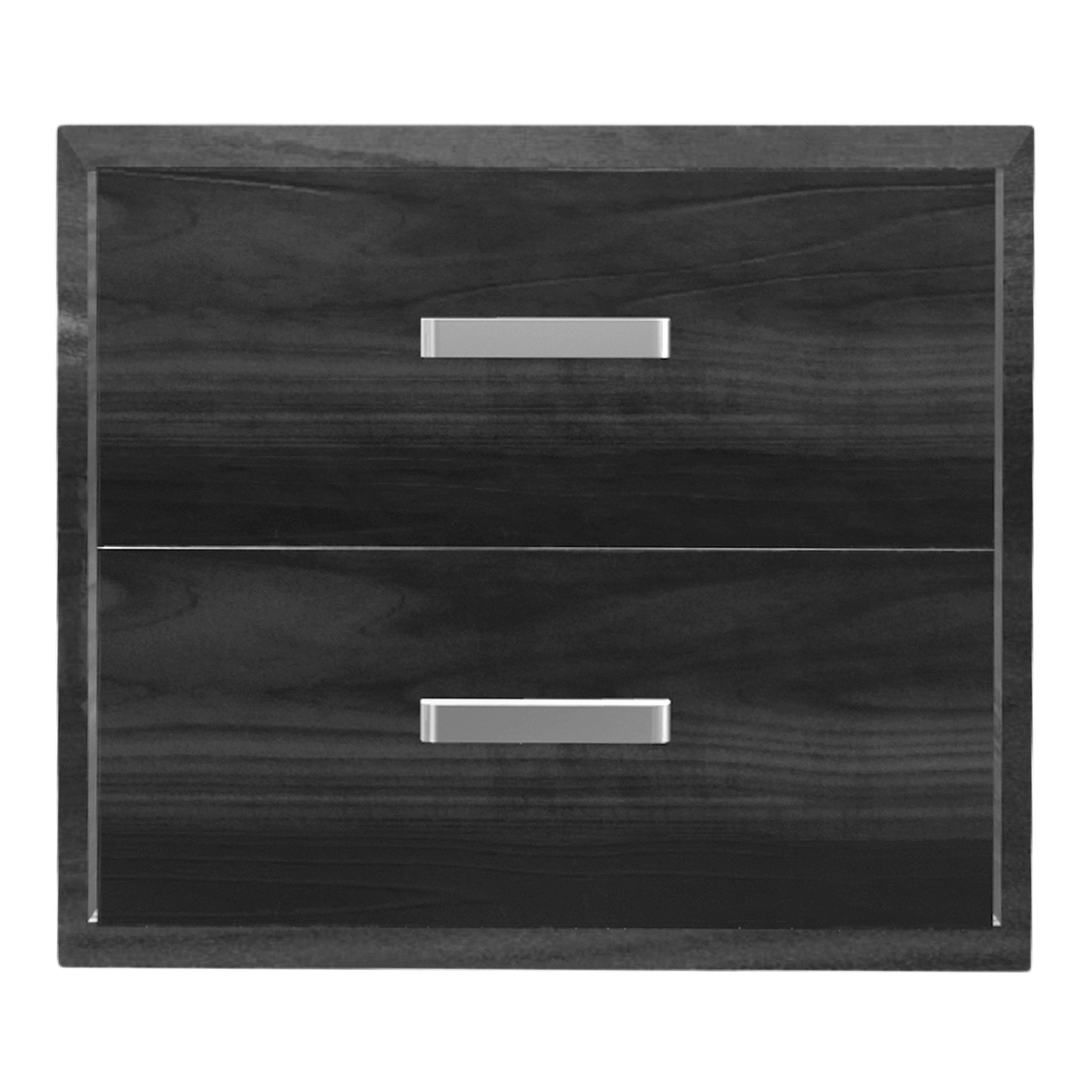 French Style Modern Ebony Floor Cabinet with Two Drawers