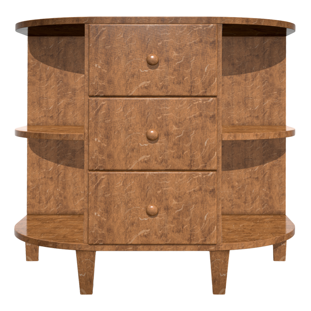 50 s Scottish Begonia Wood Drawer Floor Cabinet