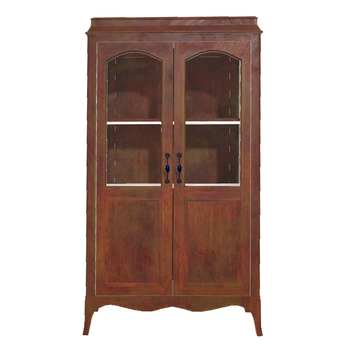 60 s Italian Antique Walnut Floor Cabinet