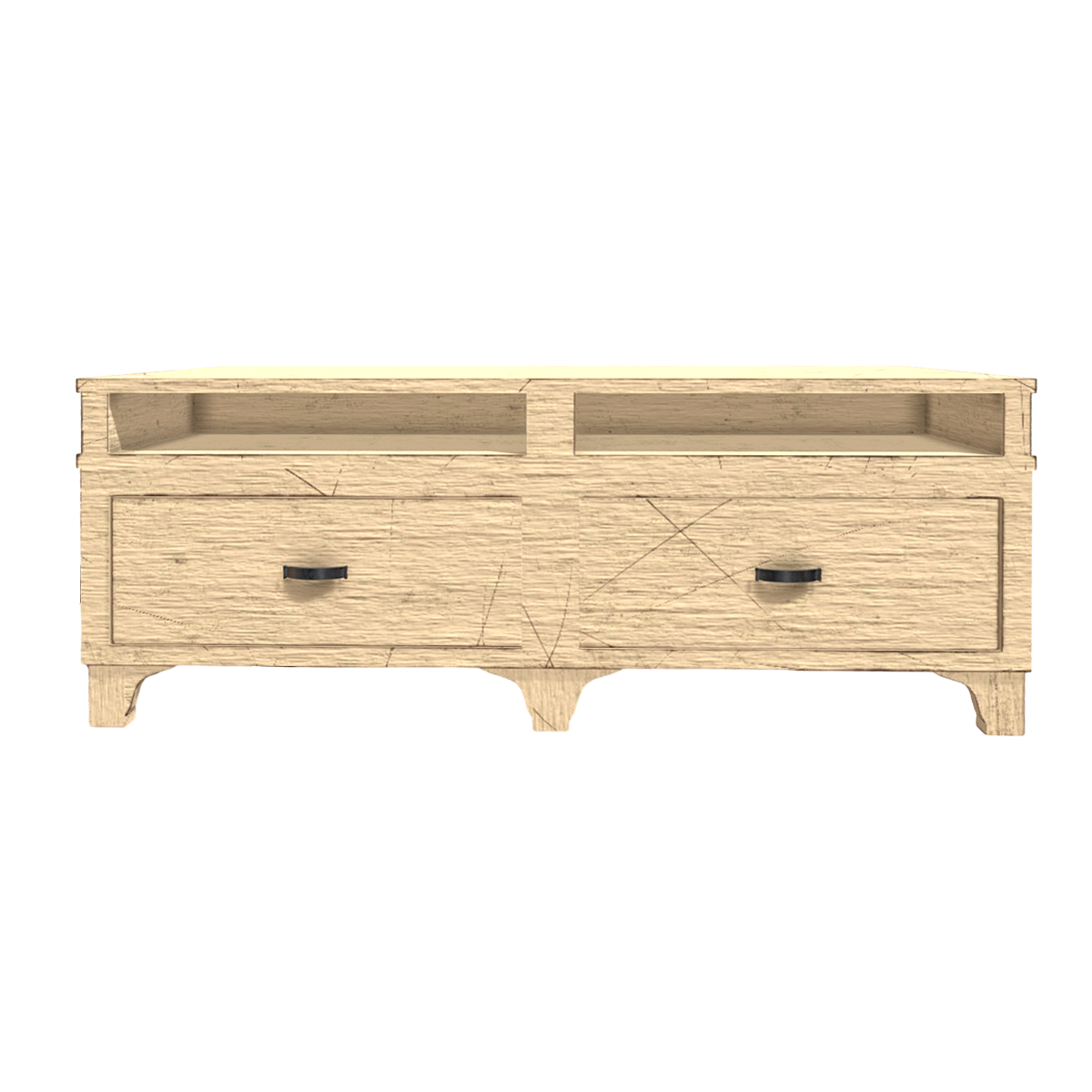 Nordic-style Classic-style Birch Floor-standing Double-drawer Low Cabinet