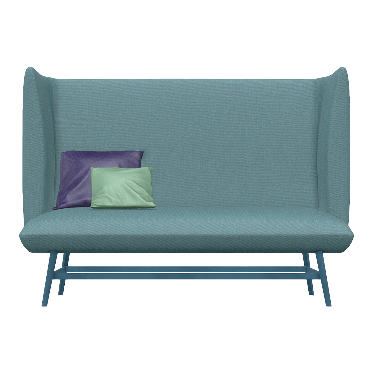 French Creative Design Slab Grey Fabric High Backrest Sofa