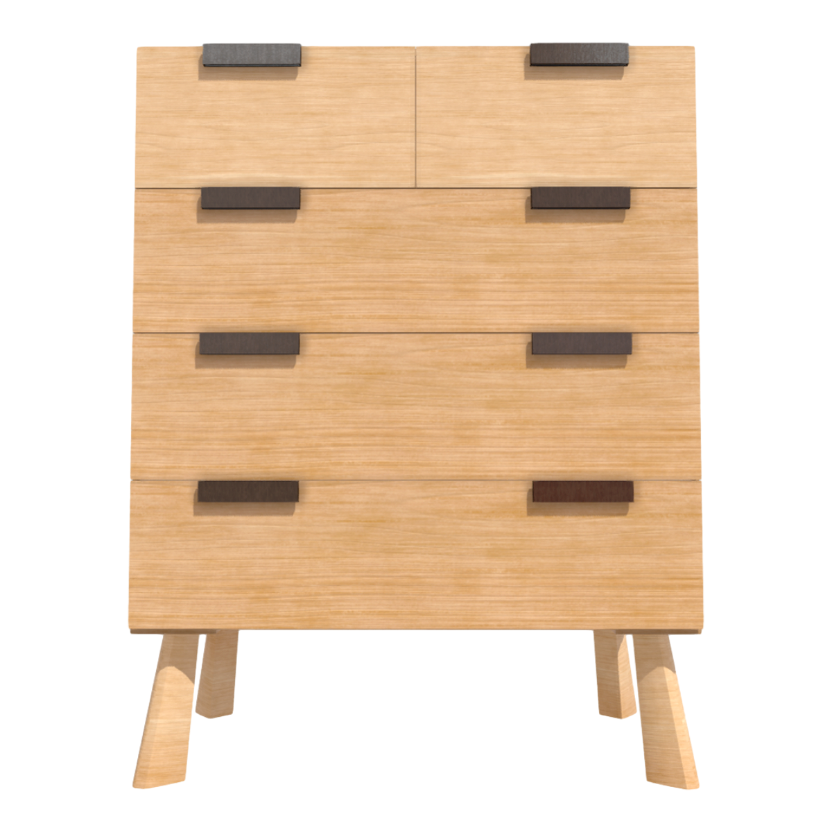 Nordic Style Minimale Oak Wood Floor Cabinet with Drawer