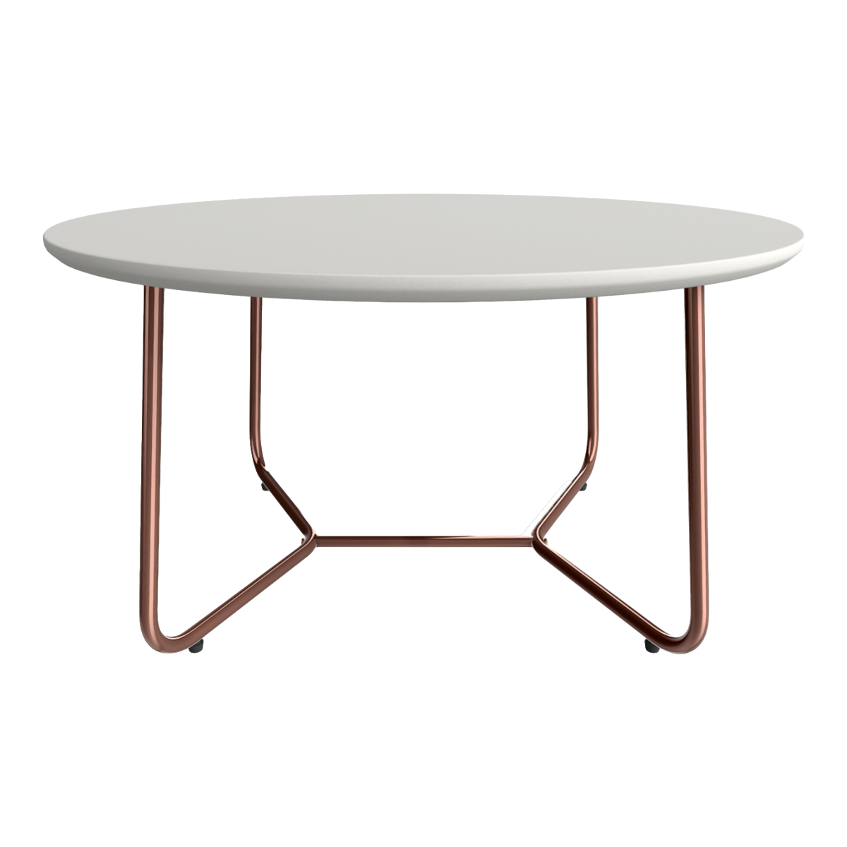 French Simple Style Bronze Frame Grey Coffee Table