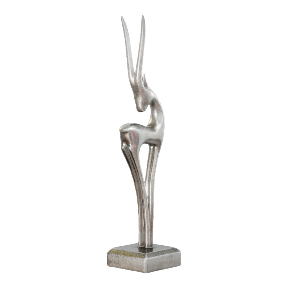 Italian Art Deco Silver Deer Statue