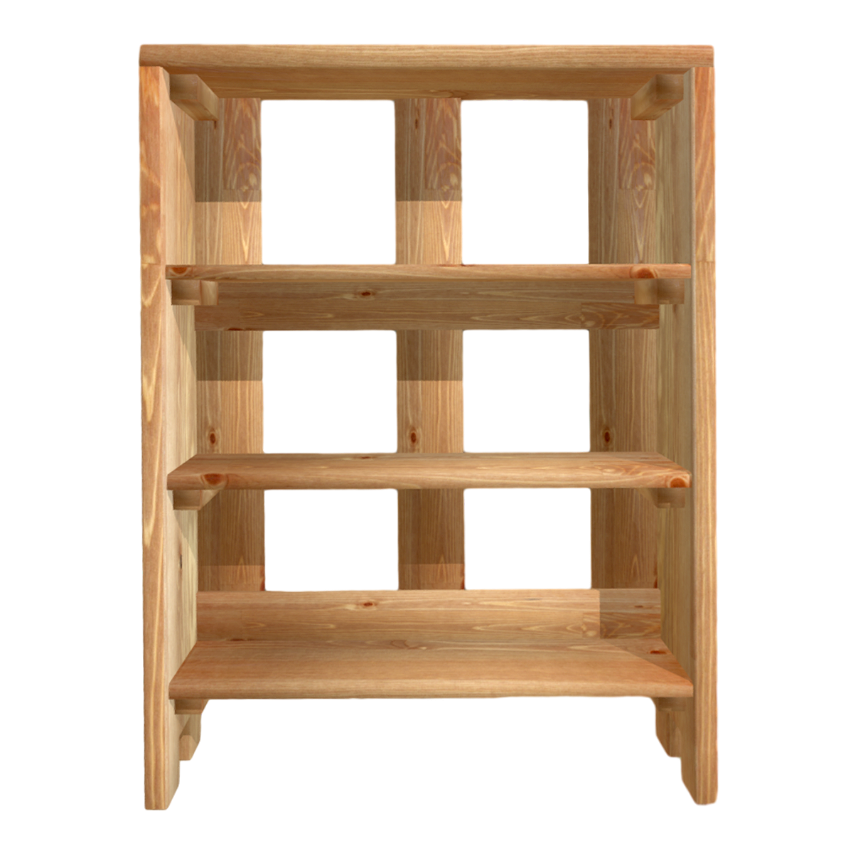 Nordic Style Minimized Oak Bookshelf