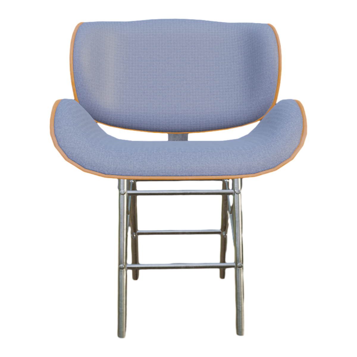 Italian Modern Style Blue Cotton Lint Steel Frame Office Leisure Chair